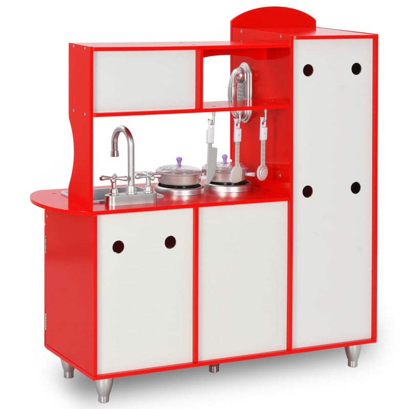 vidaXL piros MDF játékkonyha 84 x 31 x 89 cm