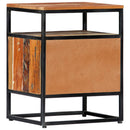 vidaXL tömör újrahasznosított fa és acél éjjeliszekrény 40x30x50 cm