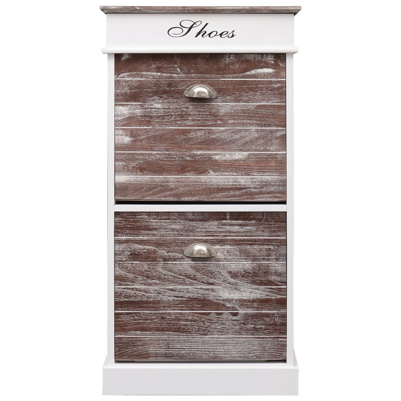vidaXL barna császárfa cipőszekrény 50 x 28 x 98 cm