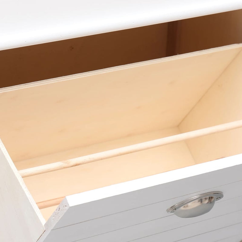 vidaXL fehér császárfa cipőszekrény 50 x 28 x 98 cm
