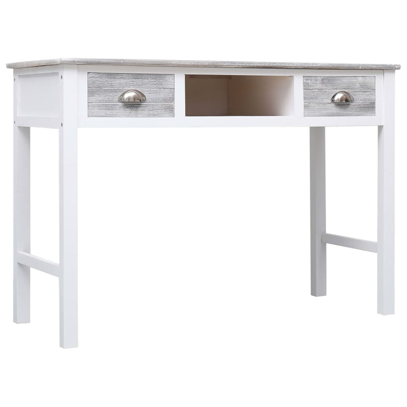 vidaXL szürke fa íróasztal 110 x 45 x 76 cm