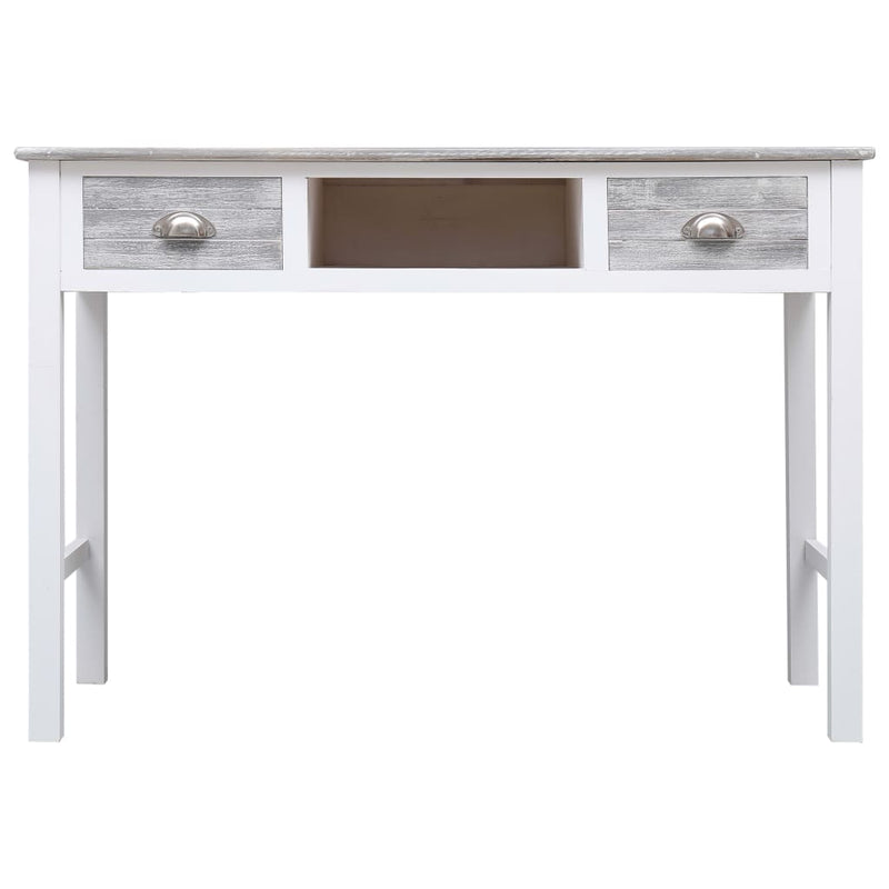 vidaXL szürke fa íróasztal 110 x 45 x 76 cm