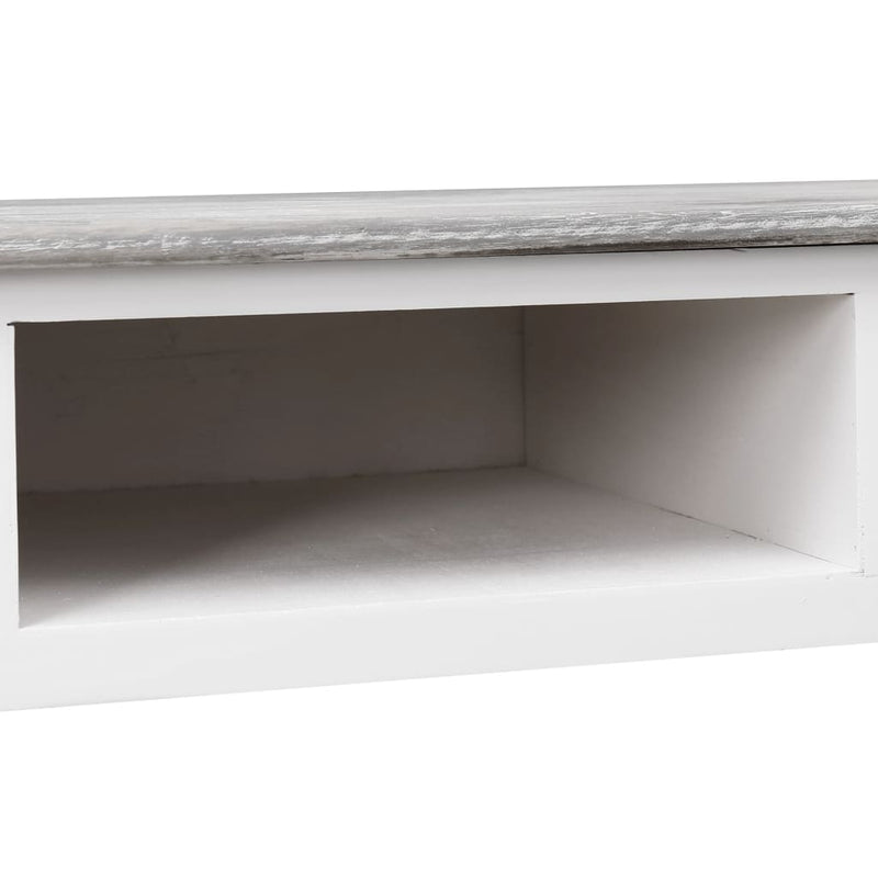vidaXL szürke fa íróasztal 110 x 45 x 76 cm