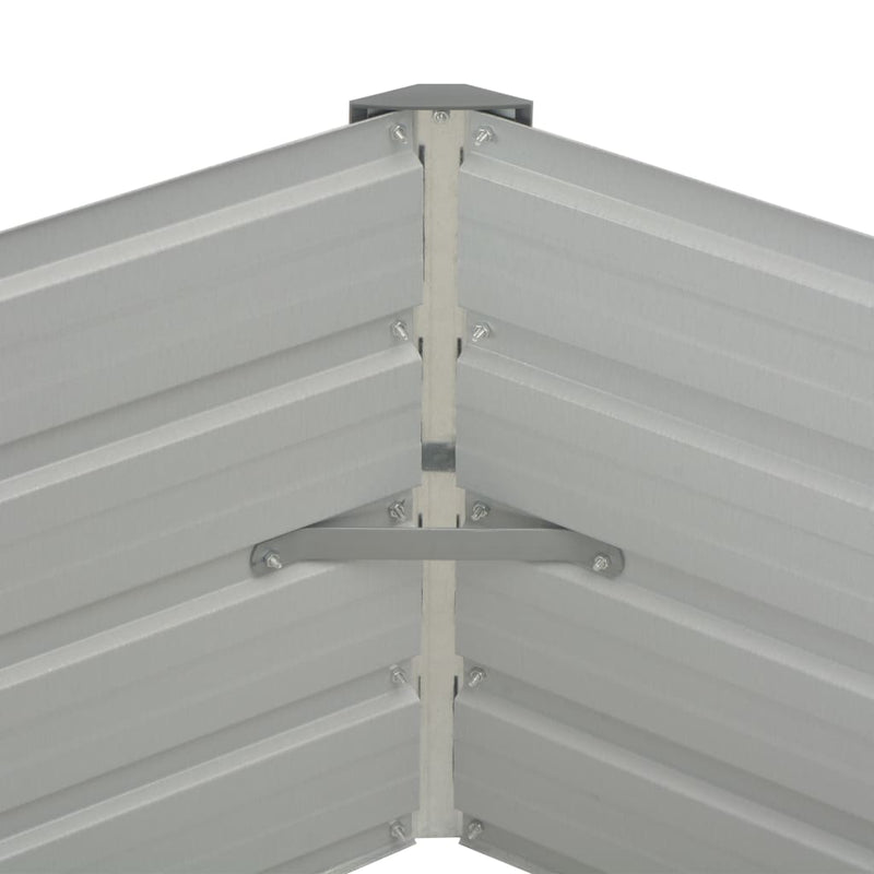 vidaXL antracitszürke horganyzott acél kerti magaságyás 129x129x45 cm