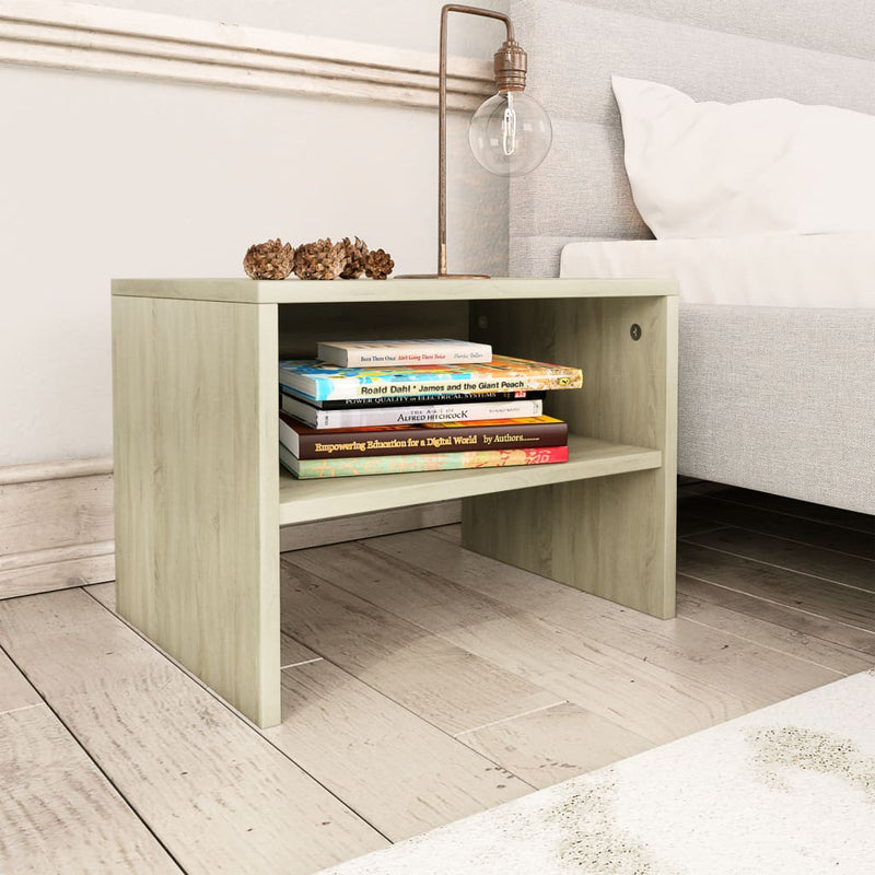 vidaXL 2 db sonoma tölgy színű szerelt fa éjjeliszekrény 40x30x30 cm