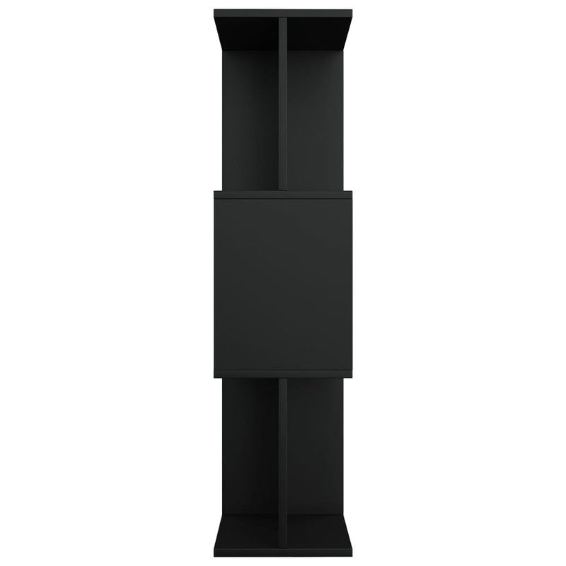 vidaXL fekete szerelt fa könyvszekrény/térelválasztó 80 x 24 x 96 cm