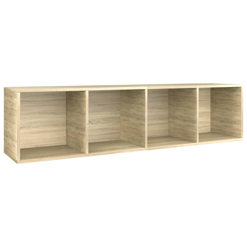 vidaXL sonoma tölgy színű szerelt fa könyv-/TV-szekrény 36x30x143 cm