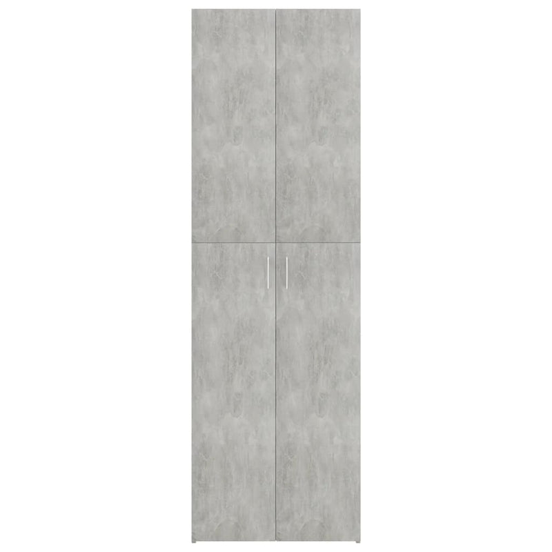 vidaXL betonszürke szerelt fa irodaszekrény 60 x 32 x 190 cm