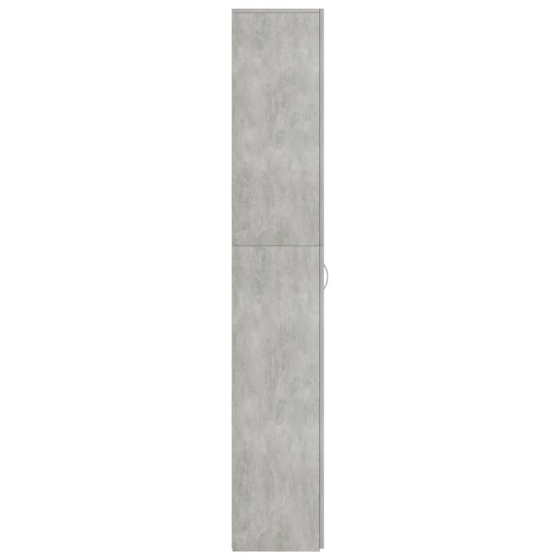vidaXL betonszürke szerelt fa irodaszekrény 60 x 32 x 190 cm