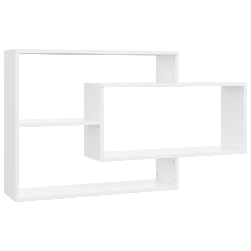 vidaXL fehér szerelt fa fali polc 104 x 20 x 58,5 cm