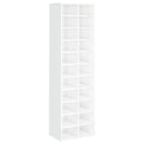 vidaXL magasfényű fehér szerelt fa cipősszekrény 54 x 34 x 183 cm