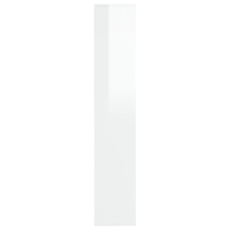 vidaXL magasfényű fehér szerelt fa cipősszekrény 54 x 34 x 183 cm