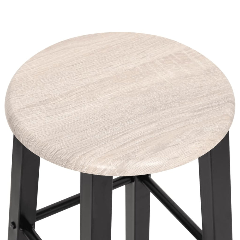 vidaXL 2 db fekete MDF bárszék
