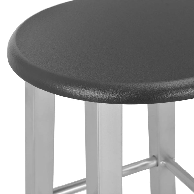 vidaXL 2 db ezüstszínű MDF bárszék