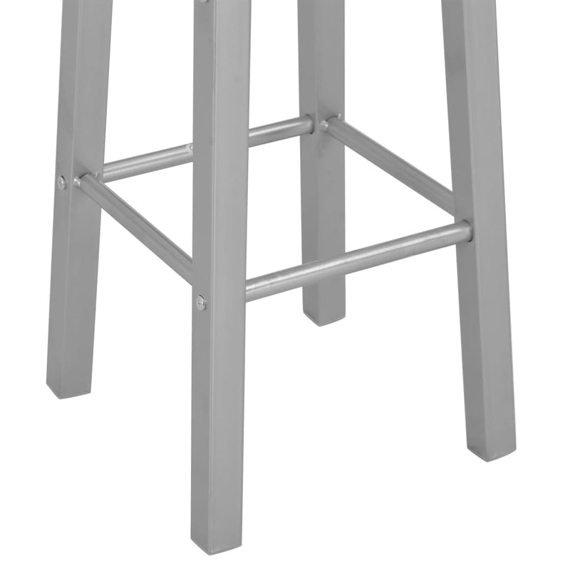 vidaXL 2 db ezüstszínű MDF bárszék