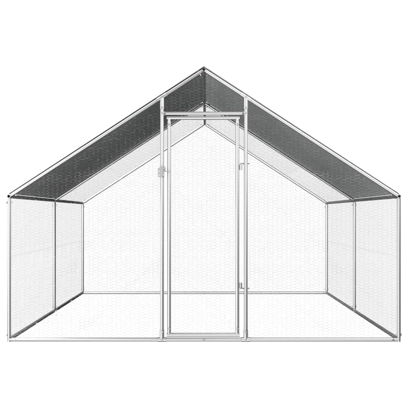vidaXL kültéri horganyzott acél tyúkól 2,75 x 4 x 1,92 m