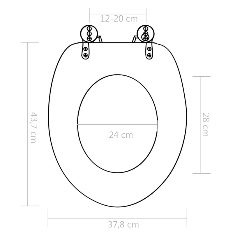 vidaXL 2 db New York mintás MDF WC-ülőke lassan csukódó fedéllel
