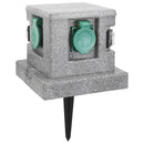 vidaXL műanyag kerti aljzat szürkület-érzékelővel