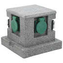 vidaXL műanyag kerti aljzat szürkület-érzékelővel