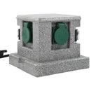 vidaXL műanyag kerti aljzat szürkület-érzékelővel