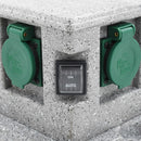 vidaXL műanyag kerti aljzat szürkület-érzékelővel