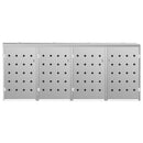 vidaXL rozsdamentes acéltároló négy gurítható szemeteskukához 240 L