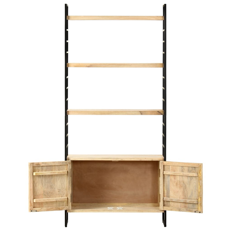 vidaXL 4-szintes tömör mangófa könyvespolc 80 x 30 x 180 cm