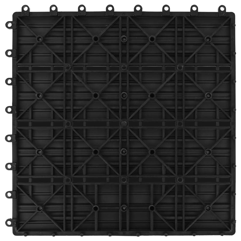 vidaXL 22 db (2 m2) fekete WPC teraszburkoló lap 30 x 30 cm