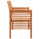 vidaXL háromszemélyes tömör akácfa kerti pad párnával 150 cm