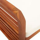 vidaXL háromszemélyes tömör akácfa kerti pad párnával 150 cm