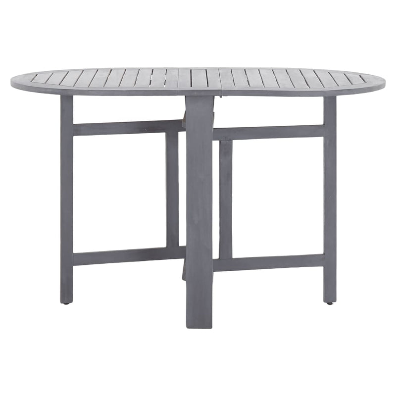 vidaXL szürke tömör akácfa kerti asztal 120 x 70 x 74 cm