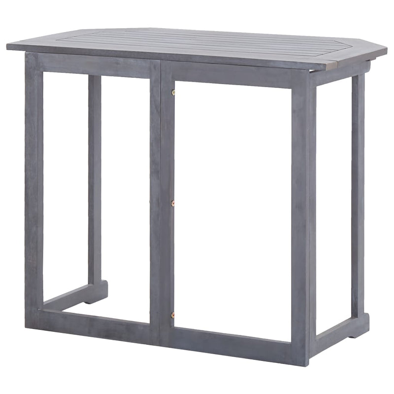 vidaXL tömör akácfa összecsukható erkélyasztal 90x50x74 cm