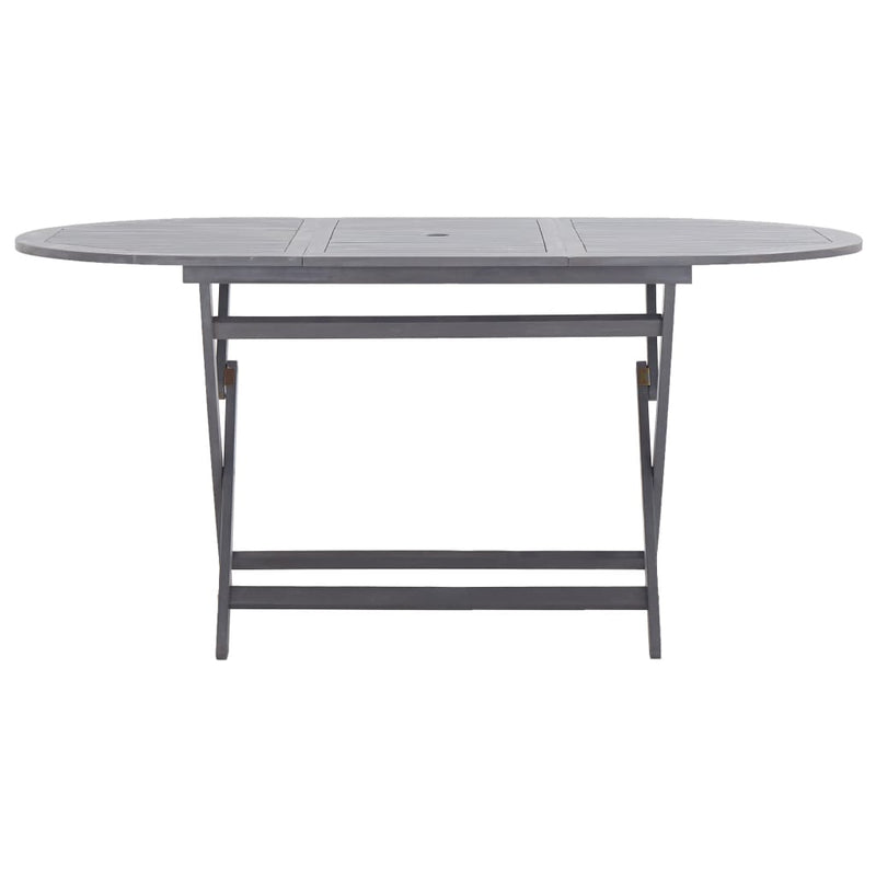 vidaXL tömör akácfa összecsukható kerti asztal 160 x 85 x 75 cm