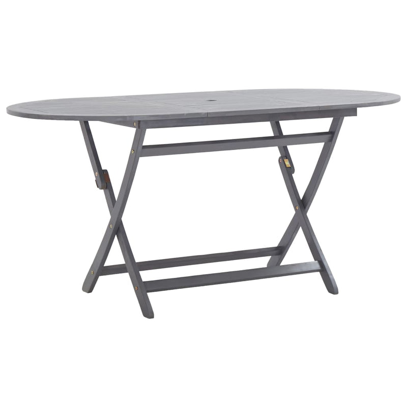 vidaXL tömör akácfa összecsukható kerti asztal 160 x 85 x 75 cm