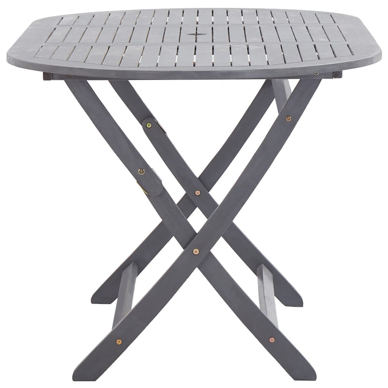 vidaXL tömör akácfa összecsukható kerti asztal 160 x 85 x 75 cm