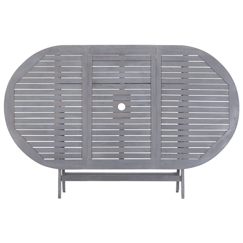 vidaXL tömör akácfa összecsukható kerti asztal 160 x 85 x 75 cm