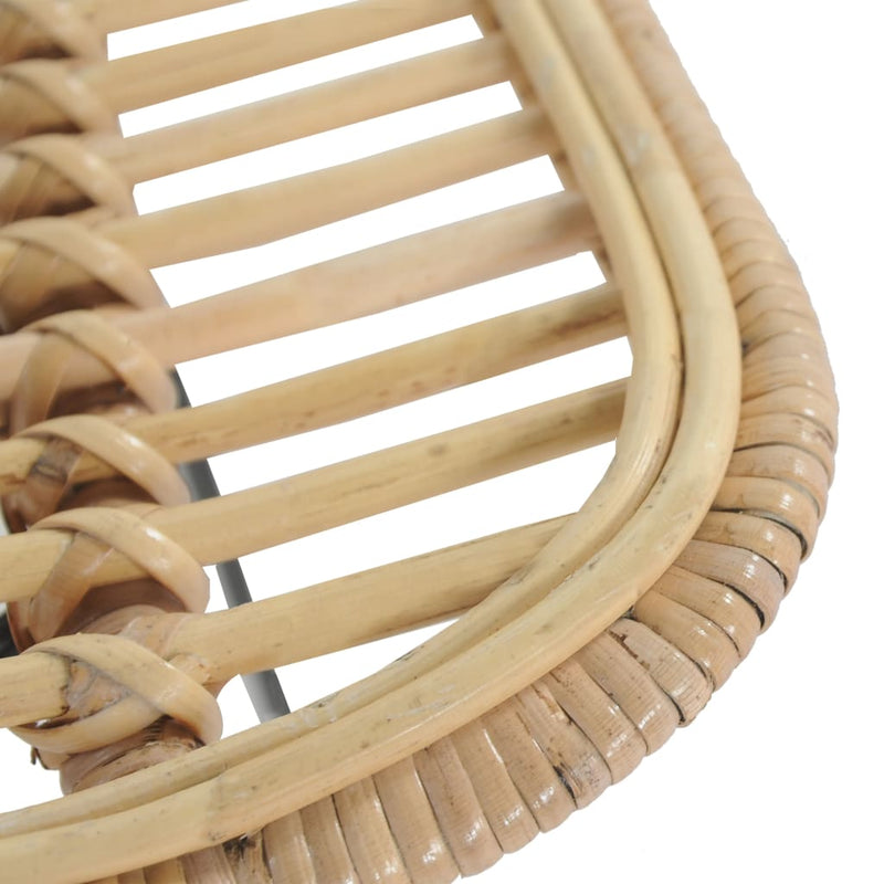 vidaXL 2 db természetes színű rattan bárszék