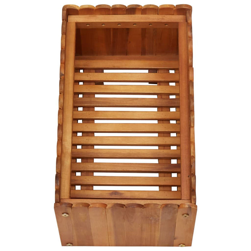 vidaXL tömör akácfa kerti magaságyás 50 x 30 x 25 cm