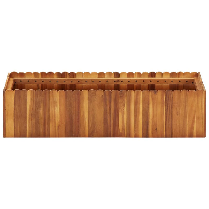 vidaXL tömör akácfa kerti magaságyás 100 x 30 x 25 cm