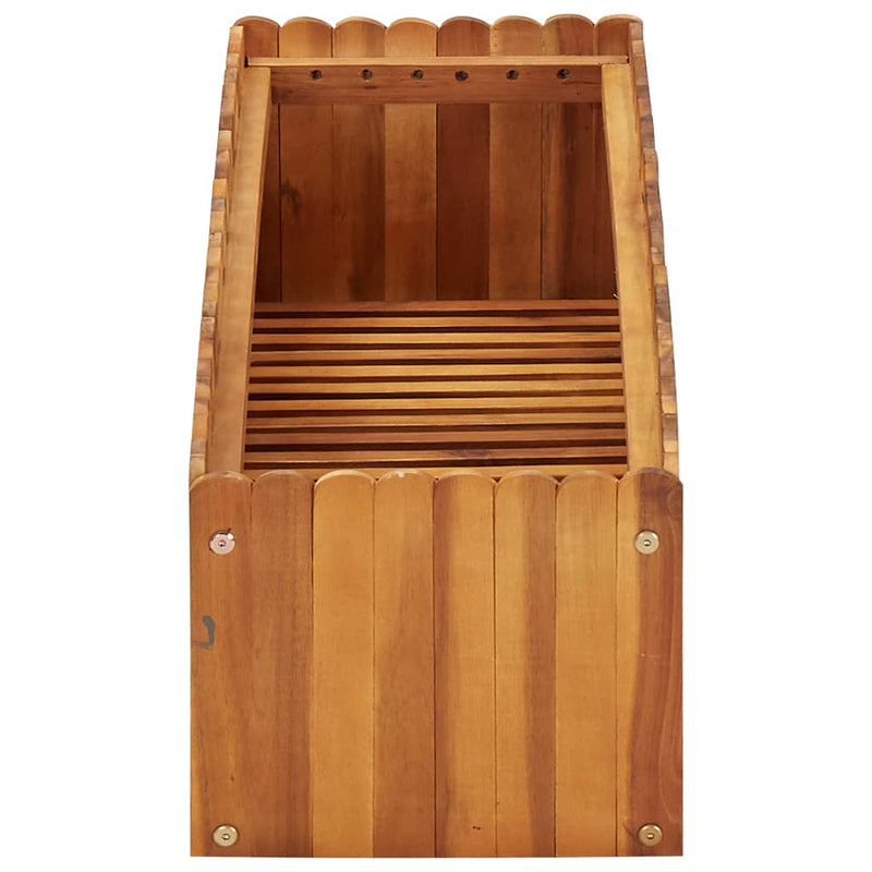vidaXL tömör akácfa kerti magaságyás 100 x 30 x 25 cm