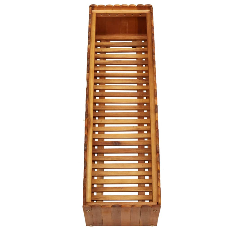 vidaXL tömör akácfa kerti magaságyás 100 x 30 x 25 cm
