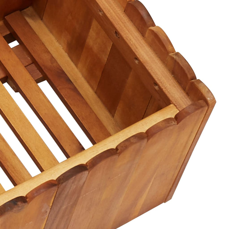 vidaXL tömör akácfa kerti magaságyás 100 x 30 x 25 cm