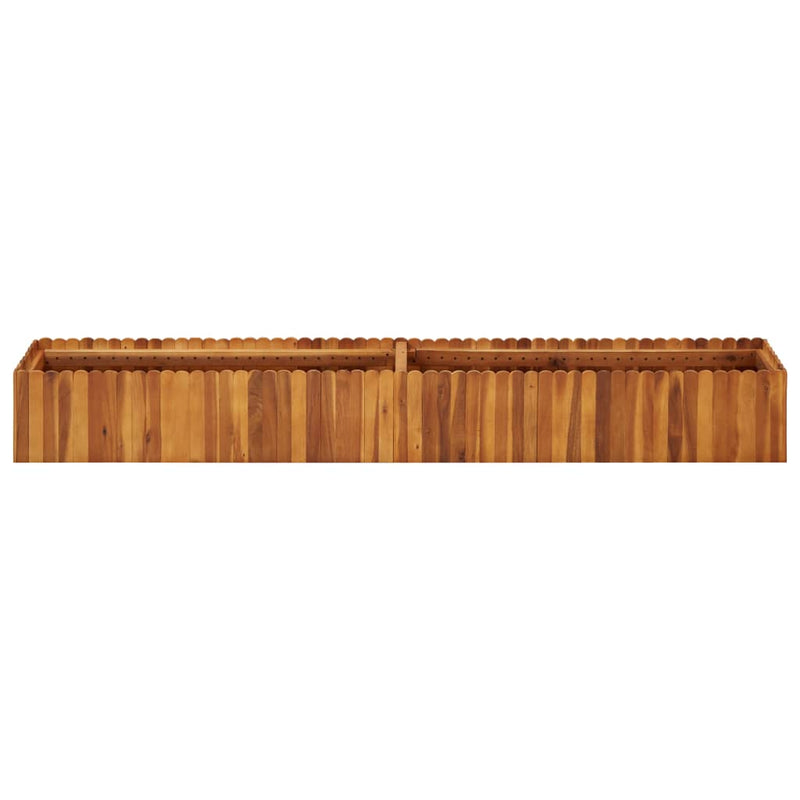vidaXL tömör akácfa kerti magaságyás 200 x 30 x 25 cm