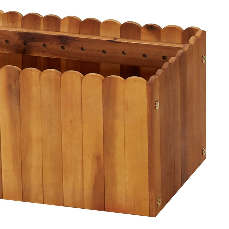 vidaXL tömör akácfa kerti magaságyás 200 x 30 x 25 cm