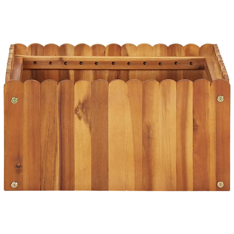 vidaXL tömör akácfa kerti magaságyás 50 x 50 x 25 cm