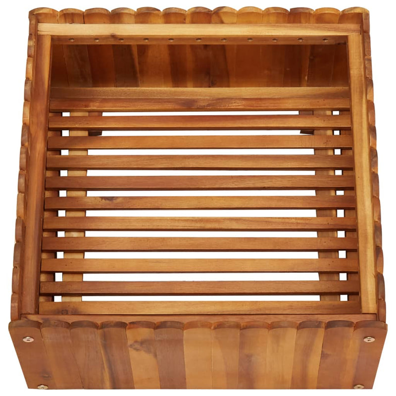 vidaXL tömör akácfa kerti magaságyás 50 x 50 x 25 cm