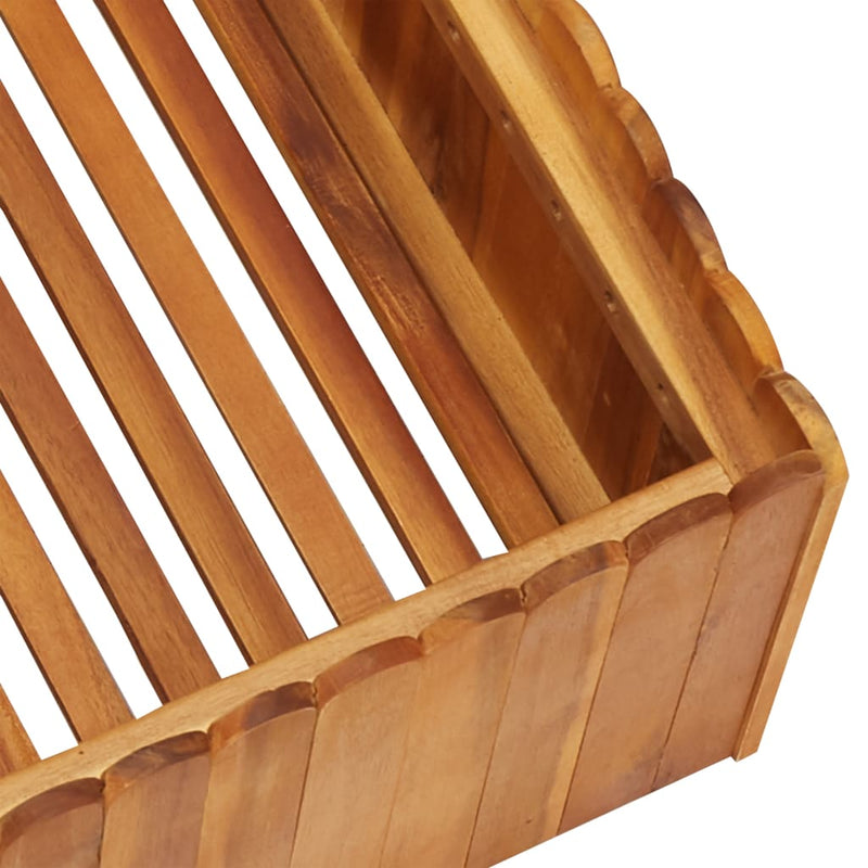 vidaXL tömör akácfa kerti magaságyás 50 x 50 x 25 cm