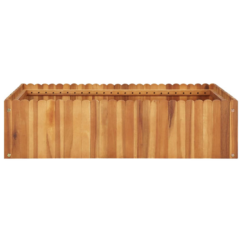 vidaXL tömör akácfa kerti magaságyás 100 x 100 x 25 cm