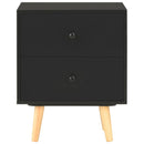 vidaXL 2 darab fekete tömör fenyőfa éjjeliszekrény  40 x 30 x 50 cm