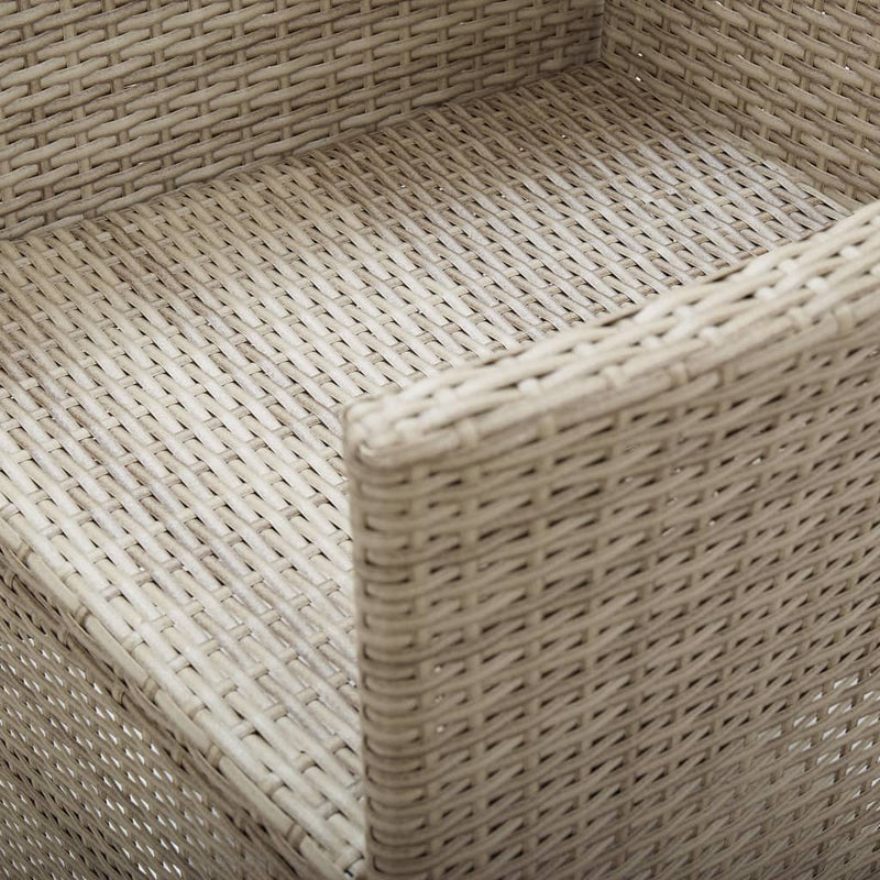 vidaXL 2 db bézs dönthető háttámlás polyrattan kerti szék párnával
